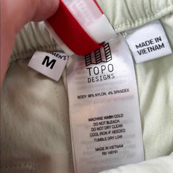 Topo Designs Mint Green River Shorts - Picture 3 of 4